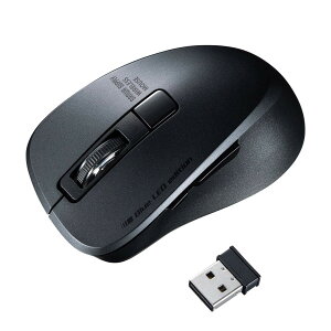 �y���������z�T�����T�v���C �L���}�E�X USB A�ڑ� �É� �u���[LED 5�{�^�� 3200dpi(4�i�K�ؑ�) ���^ �u���b�N MA-BL156BK �F�F�u���b�N