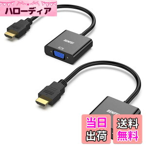 �y���������zBENFEI VGA - HDMI �A�_�v�^�[ �I�[�f�B�I�T�|�[�g����� 1080P �𑜓x������� �A�_�v�^�[ �F�F�u���b�N�A�T�C�Y�F2��