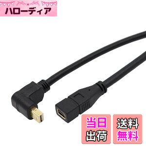 �y���������zViViSun Mini DP�����P�[�u�� Mini Displayport to Mini Displayport �����P�[�u�� �I�Xto���X �����b�L ���E�㉺90°L�^ 4Kx2K�Ή� �F�FBlack�A�T�C�Y�F��L
