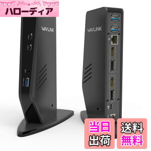 �y���������zWAVLINK �c�u��USB-c ���j�o�[�T���h�b�L���O�X�e�[�V���� PD 65W �f���A��4K/�V���O��5K Displays 2��DP/2��HDMI�|�[�g�o�� �g�����[�h/�~���[���[�h 3�� USB-A/2��USB- �F�F���A�T�C