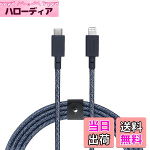 �y���������zNative Union Belt Cable XL - 10ft USB-C to Lightning �F�FIndigo�A�T�C�Y�FXL