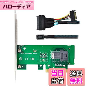 �y���������zCablecc PCI-E 3.04.0����SFF-8643�J�[�h�A�_�v�^����у��C���{�[�hSSD�p��U.2U2 SFF-8639 NVME PCIeSSD�P�[�u�� �F�F�O���[�� 8643-PCIE �A�_�v�^�[+ �u���b�N 8643-8639 �P�[�u��
