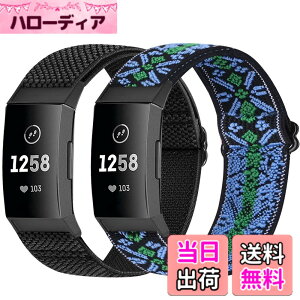 �y���������zRunostrich �R���p�`�u�� Fitbit Charge 4 / Fitbit Charge 3 / Charge 3 SE �i�C�����e���X�|�[�c�o���h�����p�X�g���b�`�o���h �X�g���b�v �F�F�u���b�N+�{�w�~�A���u���[