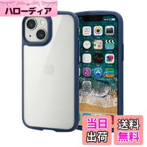 �y���������z�G���R�� iPhone 11 �P�[�X �ϏՌ�x�t���[�� TOUGH SLIM LITE [�w�ʃN���A�^�C�v] �u���b�N �F�F�l�C�r�[�A�T�C�Y�FiPhone 13 mini