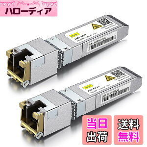 �y���������z10Gtek 10GBase-T SFP+���W���[��, 10G-T, 10G�J�b�p�[, RJ-45 SFP+ CAT.6a, �ő�30m, ���g�����V�[�o �F�Fx2�A�T�C�Y�F2����
