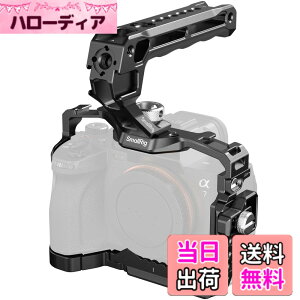 �y���������zSmallRig Alpha 7 V / 7R V / 7 IV / 7S III�p �J���� �P�[�W �L�b�g �g�� �n���h�w���h�L�b�g HDMI�P�[�u���N�����v�t�� �R�[���h�V���[���� 3668C �F�F�u���b�N