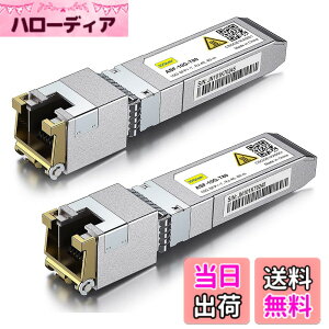�y���������z10Gtek 10GBase-T SFP+���W���[��, 10G-T, 10G�J�b�p�[, RJ-45 SFP+ CAT.6a, �ő�30m, ���g�����V�[�o �F�Fx2�A�T�C�Y�F2����