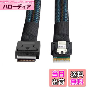 �y���������zXiwai OCULINK PCIE PCI-EXPRESS SFF-8611 8x 8 ���[�� - �f���A�� SFF-8087 4x SSD �f�[�^ �A�N�e�B�u �P�[�u�� 50 cm �F�FBlack