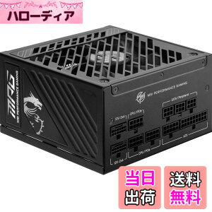�y���������zMSI MPG A1000GS PCIE5 PC�d�����j�b�g 1000W ATX3.1/PCIe 5.1�Ή� 80PLUS GOLD�F�� �t�����W�����[ �É� ���{���[�J�[�R���f���T 10�N PS1544 �F�F�u���b�N