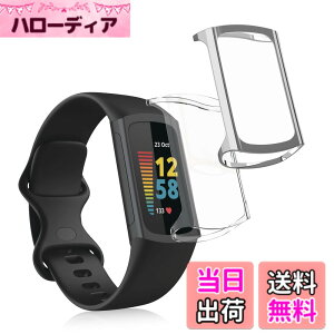 �y���������zkwmobile 2x �P�[�X Fitbit Charge 6 / Charge 5�Ή� �J�o�[ - �t���J�o�[ �V���R�� �ϏՌ� �S�̕ی� ����/���F �F�F���� / �V���o�[