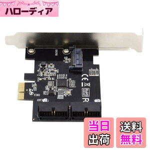 �y���������zCablecc USB 3.0 �t�����g�p�l���w�b�_�[ 5Gbps 19�s�� 20�s�� - PCI-E 1X Express Card VL805�A�_�v�^�[�B