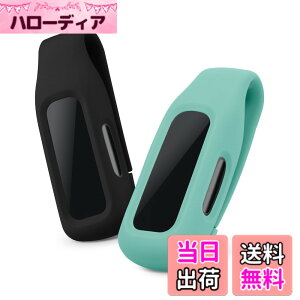 �y���������zkwmobile Fitbit Inspire 3 / Inspire 2 / Ace 3�Ή� 2x �N���b�v�z���_�[ - �V���R�� �t�B�b�g�l�X�g���b�J�[ �N���b�v �F�F���F / �~���g