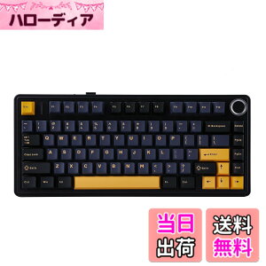 �y���������zEPOMAKER x Aula F75 �Q�[�~���O�L�[�{�[�h �K�X�P�b�g ���J�j�J���L�[�{�[�h 5�w�p�b�h���m�u�t�� 75% ���C�����X �z�b�g�X���b�p�u�� Bluetooth/2.4GHz/USB-C RGB �Z�K�F�؎擾 �F�F�u���b