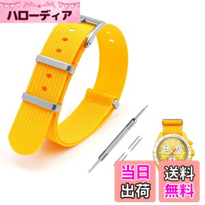 �y���������z[Jumpsunfun] 20mm ���v�o���h for Omega X Swatch Speedmaster MoonSwatch �I���K�ƃX�E�H�b�` �X�s�[�h�}�X�^�[ ���[���X�E�H�b�`�p �~���^���[�i�C�������v�x���g �F�F�C�G���[