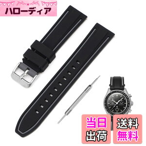 �y���������z[Jumpsunfun] 20mm ���v�o���h for SwatchxOMEGA Speedmaster MoonSwatch �X�E�H�b�`�ƃI���K�p�V���R�����v�x���g Quick Release �����H��t�� �F�F�u���b�N�E�O���[���C��