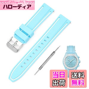 �y���������z[Jumpsunfun] 20mm ���v�o���h for SwatchxOMEGA Speedmaster MoonSwatch �X�E�H�b�`�ƃI���K�p�V���R�����v�x���g Quick Release �����H��t�� �F�F���C�g�u���[�E�z���C�g���C��