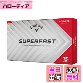 【送料無料】キャロウェイ(Callaway) ゴルフボール SUPERFAST 25 1ダース(15個入り) 2ピース構造 色：レッド、サイズ：FF