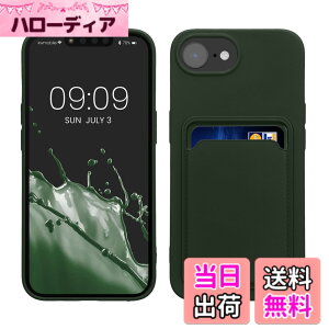 �y���������zkwmobile �X�}�z�P�[�X Apple iPhone SE (2022/2020) / 8 / 7�Ή� �P�[�X -�J�[�h�z���_�[�t�� �\�t�g TPU �V���R�� ���F �F�F�[�ΐF�A�T�C�Y�FiPhone 17e / iPhone 16e