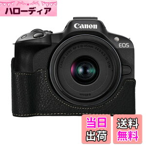 �y���������z�L���m���p Canon EOS R50�p �J�����n�[�t�P�[�X BEADY �J�����P�[�X PU ���U�[ EOS R50 �n���h �O���b�v �p �ی�J�o�[ �u���b�N �F�F�u���b�N