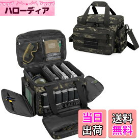 【送料無料】DSLEAF ピストルバッグ 4丁収納 ピストルケース アクセサリー収納 ピストルレンジバッグ ハンドガンケース 色：迷彩、サイズ：35CM*26CM*23CM