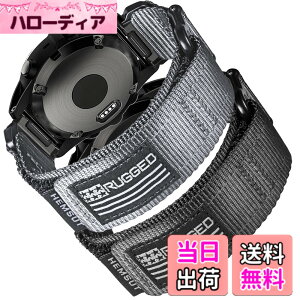 �y���������z�����p�E�H�b�`�o���h Garmin�Ή� fnix/Forerunner/Approach/MARQ/Quatix/D2�V���[�Y�Ή� �����i�C������ �҂ݍ��݃��[�v�f�U�C�� �����Y�p �F�FBlack+Gray�A�T�C�Y�F22MM / M(185mm-210mm)7.2-8.2�C