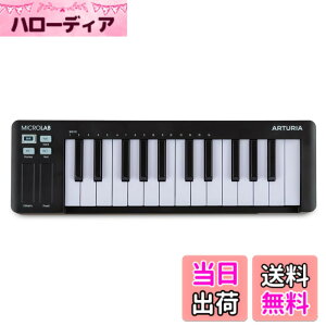 �y���������zArturia �A�[�g���A �L�[�{�[�h�E�R���g���[���[ MicroLab MK3 25����/�x���V�e�B�Ή����i�ʃX�����L�[�{�[�h/USB-C�ڑ� �F�F�u���b�N