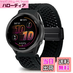 �y���������z[KeeFos] 22mm �o���h Garmin(�K�[�~��) Venu 4 45mm/Venu 3 45mm/2/Forerunner 570 47mm/265/255/Vivoactive 4/Active�Ή� �����o���h �i�C�����f�� ���C�o�b�N�� �}�O�l�b�g���o�b�N�� �ւ��x���g �҂ݕ� 