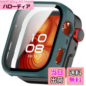 �y���������zBUITFOU For HUAWEI(�t�@�[�E�F�C) WATCH FIT 4 Pro �J�o�[ HUAWEI WATCH FIT 4 Pro �P�[�X �����^ PC+�K���X�f�� ��̌^ �S�ʕی� �����^ �����ȒP �ϏՌ� �����ߗ� �w��h�~ ���h�~ �F�F�N���A
