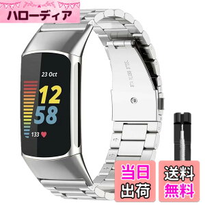 �y���������zAnkersaial �o���h �Ή� Fitbit Charge 6/ Fitbit Charge 5,�����o���h �r�W�l�X�� �X�e�����X�� �T�C�Y���߉\ �����H��t�� �����x���g �ւ��x���g �R���p�`�u�� �F�F�V���o�[�A�T�C�Y�F