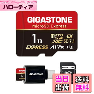 �y���������zGIGASTONE �}�C�N��sd�J�[�h 64-3-5 Core Group �F�FmicroSD Express 1TB + CR�B�A�T�C�Y�F1TB microSD Express 1���Z�b�g + Type-C�J�[�h���[�_�[
