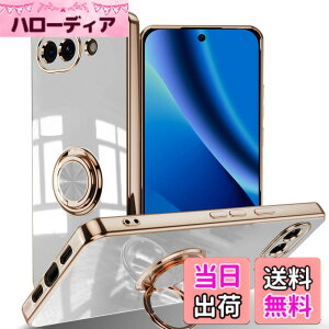 �y���������zLuFiYa �P�[�X �����O�t�� �J�o�[ TPU�f�� �X�^���h�@ �X�}�z�P�[�X �y�� �ϏՌ� ���� �C�菝�h�~ �����h�~ �ԍڃz���_�[ 360°��] �P�[�X �F�F�z���C�g�A�T�C�Y�FGoogle Pixel 10a 5G