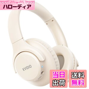 �y���������z���C�����X �w�b�h�z�� KVIDIO Bluetooth 5.0 55���ԍĐ� �w�b�h�z�� 40mm HD �h���C�o�[���j�b�g �I�[�o�[�C���[�w�b�h�z�� �}�C�N���� �w�b�h�z�� �L�� ���� ���p �Չ� ���^ �n���Y