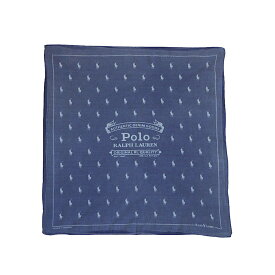 POLO RALPH LAUREN ポロ ラルフ・ローレン ロゴ インディゴ コットン バンダナ 【ネコポス対応商品】