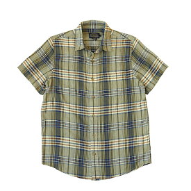 PENDLETON ペンドルトン RA700 メンズ ショートスリーブ リネン チェックシャツ 半袖カジュアルシャツ 麻混