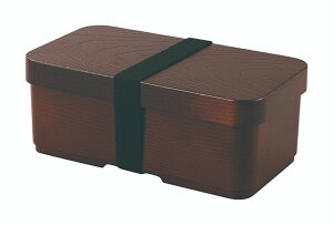 カクセー 曲げわっぱ風弁当箱(茶) 長角型 TW-08