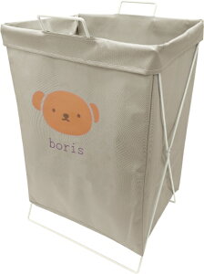 オカトー miffy ランドリーバスケット 横型 49L 顔だけボリス 【折りたたみ ミッフィー ボリス Dick Bruna ディックブルーナ 北欧 収納 洗濯かご】