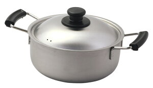 パール金属 銀河エンボス加工ステンレス製両手鍋20cm HC-820 【ガス火対応 IH対応 蓋 フタ付き 日本製 シルバー 燕三条】