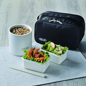 【2980円以上送料無料】パール金属 HC-8 ホームレーベル ステンレスランチジャー520バッグ付(ホワイト)