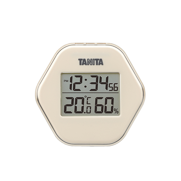 タニタ　TT573IV　デジタル温湿度計　アイボリー