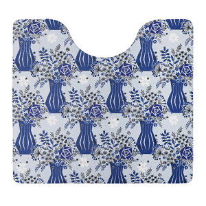 ヨコズナ モノグサ PVC トイレマット ローズフレンド 55×60cm 厚さ3.5mm 【拭ける お手入れ らくらく 薄い 薄手 清潔 安全 防菌 防カビ 防炎 クッション】