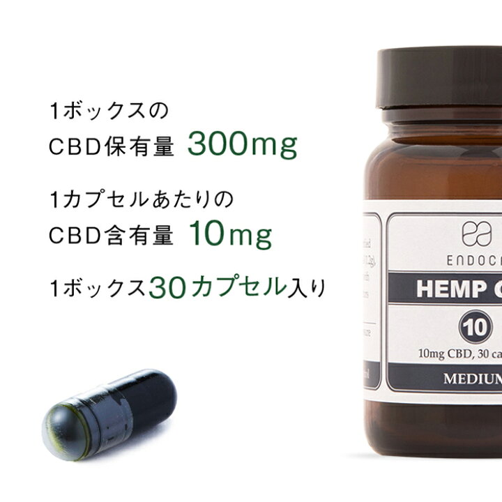 楽天市場】CBD カプセル エンドカ ENDOCA CBD300mg 濃度3% 30個タイプ 