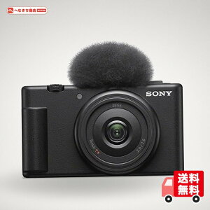 SONY(�\�j�[) �R���p�N�g�f�W�^���J���� VLOGCAM Vlog�p�J���� ZV-1F �{�f�B �E�B���h�X�N���[���t�� 20mm F2.0 �P�œ_�����Y �u���b�N ZV-1F B