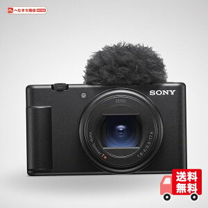 SONY(�\�j�[) �R���p�N�g�f�W�^���J���� VLOGCAM Vlog�p�J���� ZV-1II �{�f�B �E�B���h�X�N���[���t�� 18-50mm F1.8-4.0 �Y�[�������Y �u���b�N ZV-1M2 B