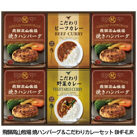 飛騨高山牧場 焼ハンバーグ＆こだわりカレーセット BHF-EJR[ゴルフコンペ景品 ゴルフコンペ 景品 賞品 コンペ賞品][忘年会 景品 ビンゴ 二次会 運動会 結婚式 イベント パーティ]