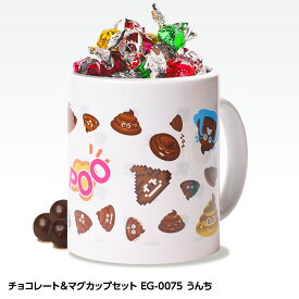 チョコレート＆マグカップセット EG-0075 うんち[バレンタイン 2025 おもしろ チョコレート おもしろチョコ 面白い 雑貨 ギフト プレゼント ウケ狙い 子供 男の子 うんこ]
