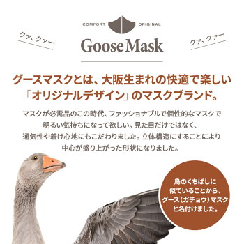 デザインマスク野村タケオデザイン562B(洗える2層立体構造)グースマスク8
