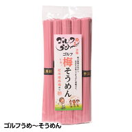 ゴルフうめ〜そうめん 手延べ素麺 紀州南高梅練り込み 参加賞 おもしろ 面白い ゴルフ 食品 急ぎ プレゼ…