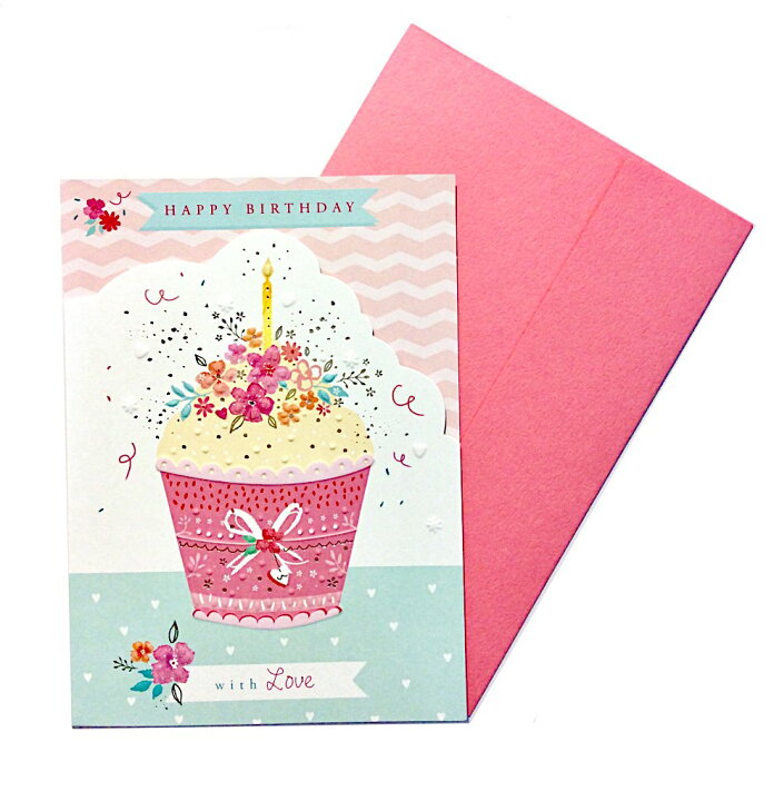 楽天市場 メール便対応可 140円 イーズ バースデーカード カップケーキ 型抜き Gb 1927 誕生日カード おしゃれ 大人 可愛い ヘンミ文具店