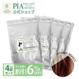 かの子のハーバル ヘナ 38番 400g 単品 (100g×4袋) ★ まとめ買い割引6％OFF ★ [ 白髪に染まる色： マロンブラウン(栗色) ][ ヘナカラー 白髪染め 部分染め オーガニック トリートメント ボタニカル ヘアパック ハーブカラー 無添加 無農薬 ノンケミカル ノンジアミン ]