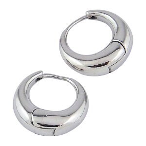 ハワイアンジュエリー ピアス フープピアス つけっぱなし ドロップ ステンレス 金属アレルギー対応 開閉式 キャッチレス 耳 ツヤ感 レディース 片耳 両耳 サージカルステンレス シンプル hen